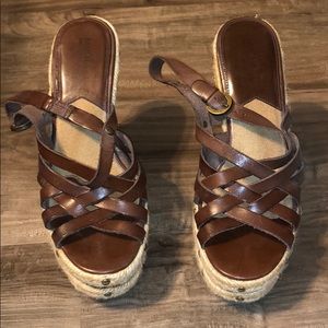 Michael Kors espadrille leather sandals